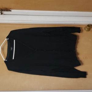 Men's Haggar V-neck long sleeve sweater, black and gray, dad, career, casual, XL